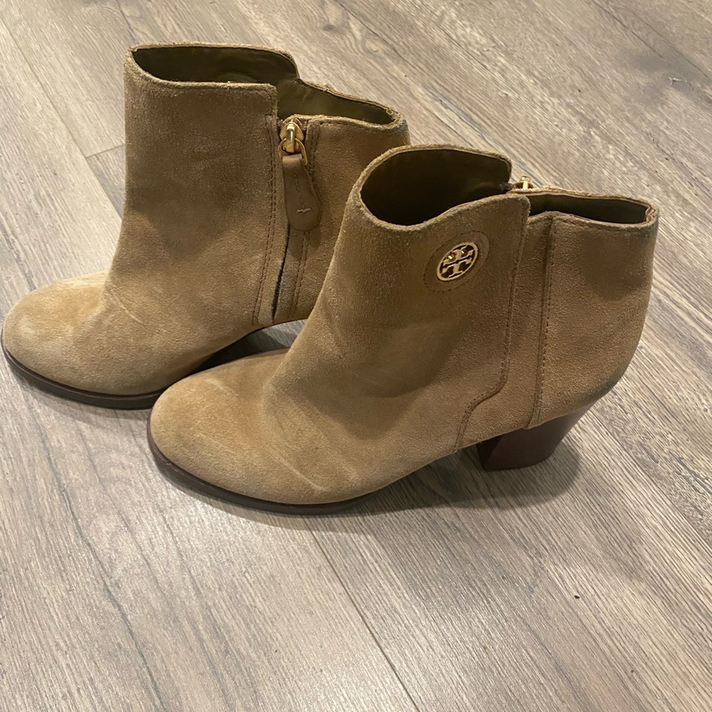 Tory Burch Brown Suede Ankle Booties